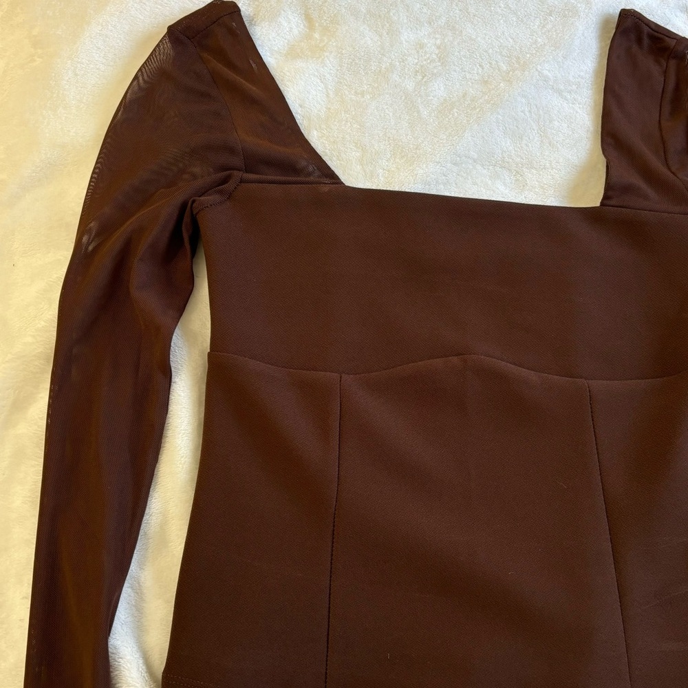Abercrombie&fitch mesh sleeve top size xs